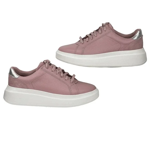 Ugg Womens Scape Trainer 1138810 Pink Leather Lace Up Activewear Sneaker 8 NEW - Picture 3 of 12
